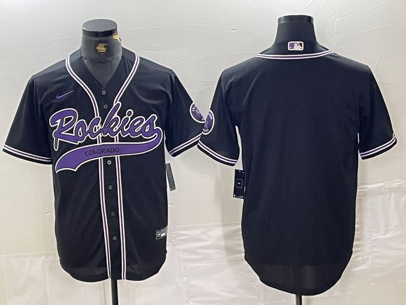 Men Colorado Rockies Blank Black Joint name Nike 2024 MLB Jersey style 1